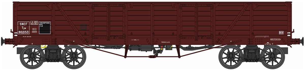 REE Modeles WB-856 SNCF offener Güterwag TP Ep.3a