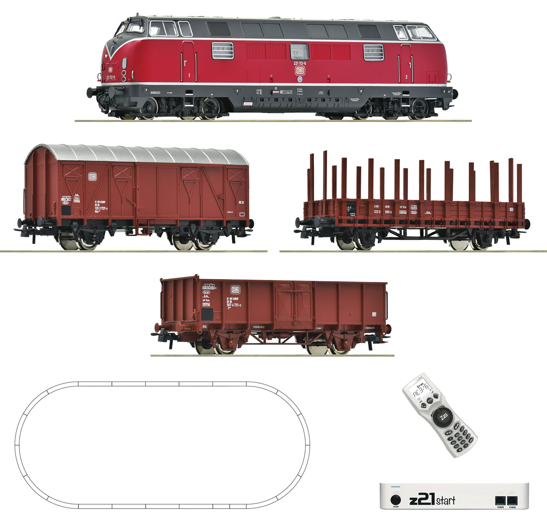 5110008 z21 Startset DB BR 221 + Güterzug Ep.4