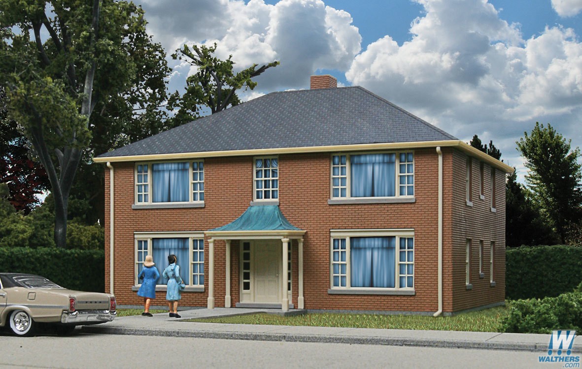 Walthers 3781 Four-Unit Brick Apartment Building