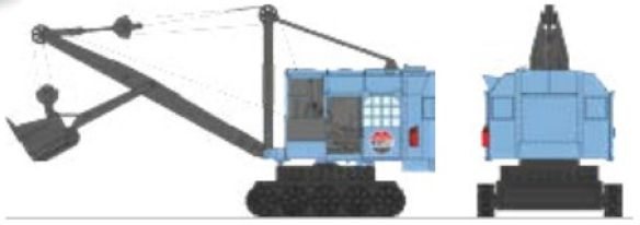 CB-156 BONDY Baggerkran (Blau) Motopelle