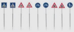 387.215 NL Verkehrsschilder: Fußgänger, Fahrrad