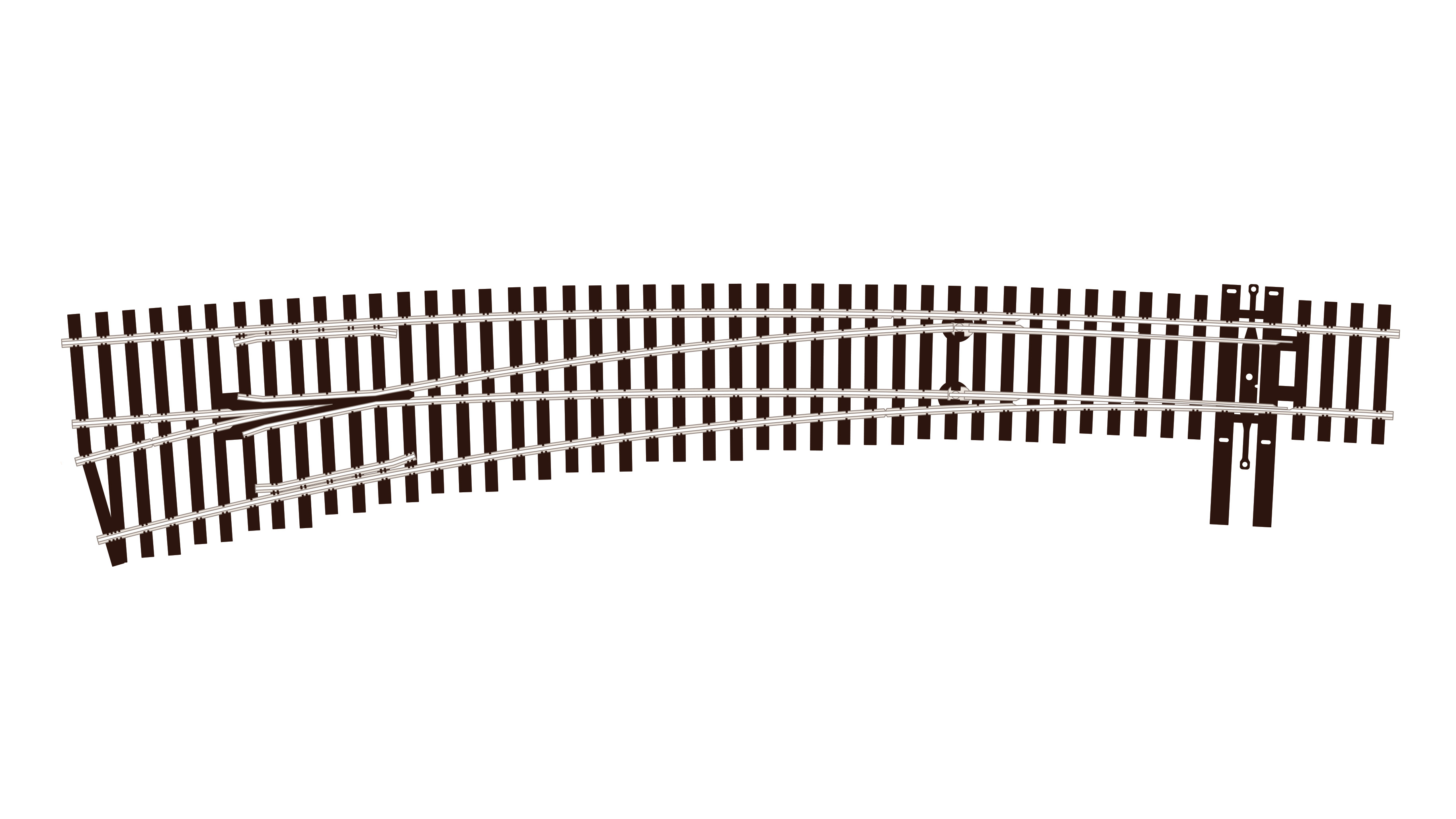 SL8377 Gebogene Weiche, 7. Radius, links
