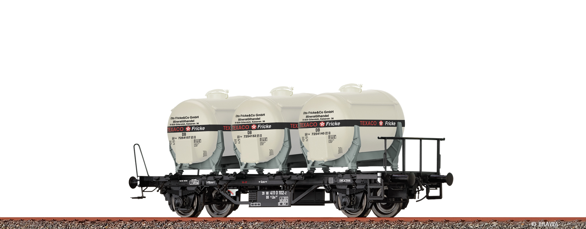 Brawa 50928 DB Behältertragwagen BT30 "Texaco" Ep.4