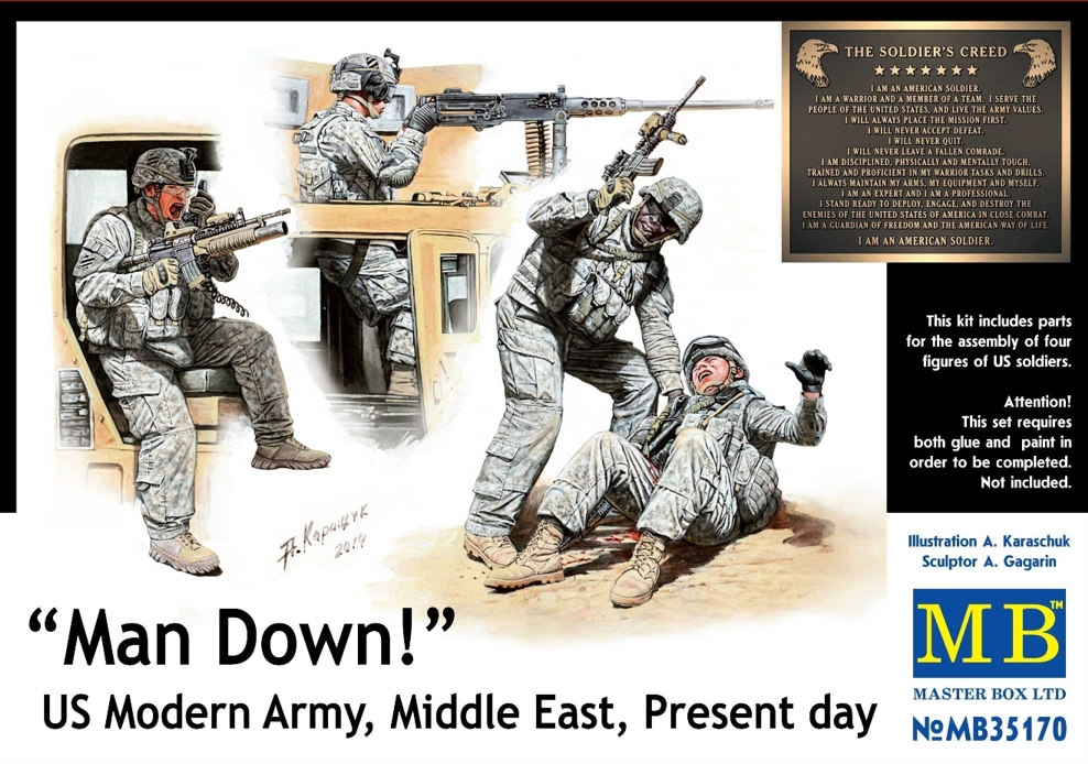 MB35170 'Man Down!' US Modern Army, Middle East