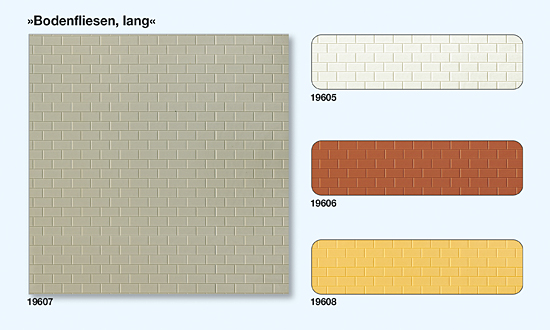 19608 Bodenfliesen, lang. Sandfarben.