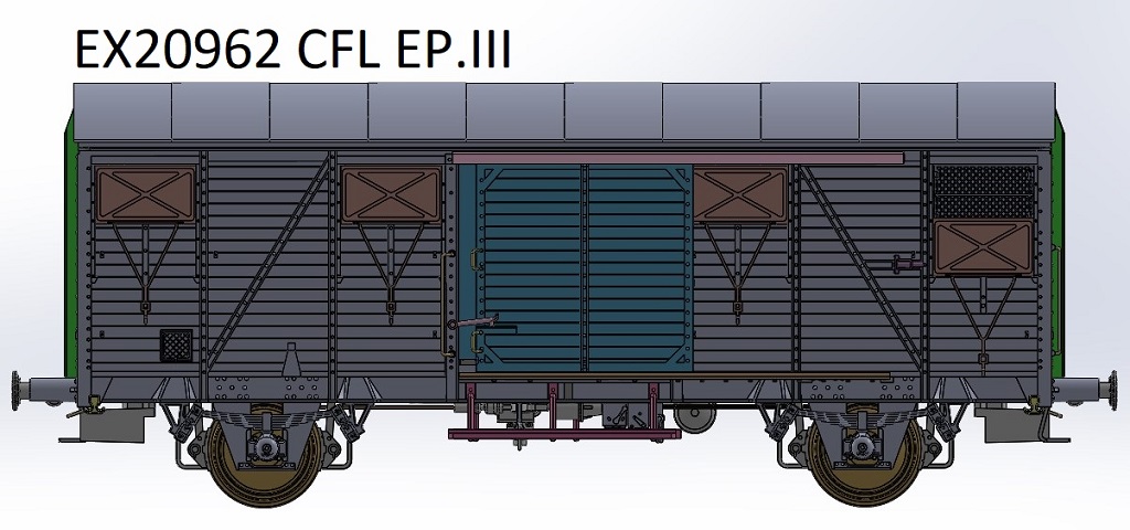 Exact-train 20962 CFL gedeckter Güterwagen Kks Ep.3
