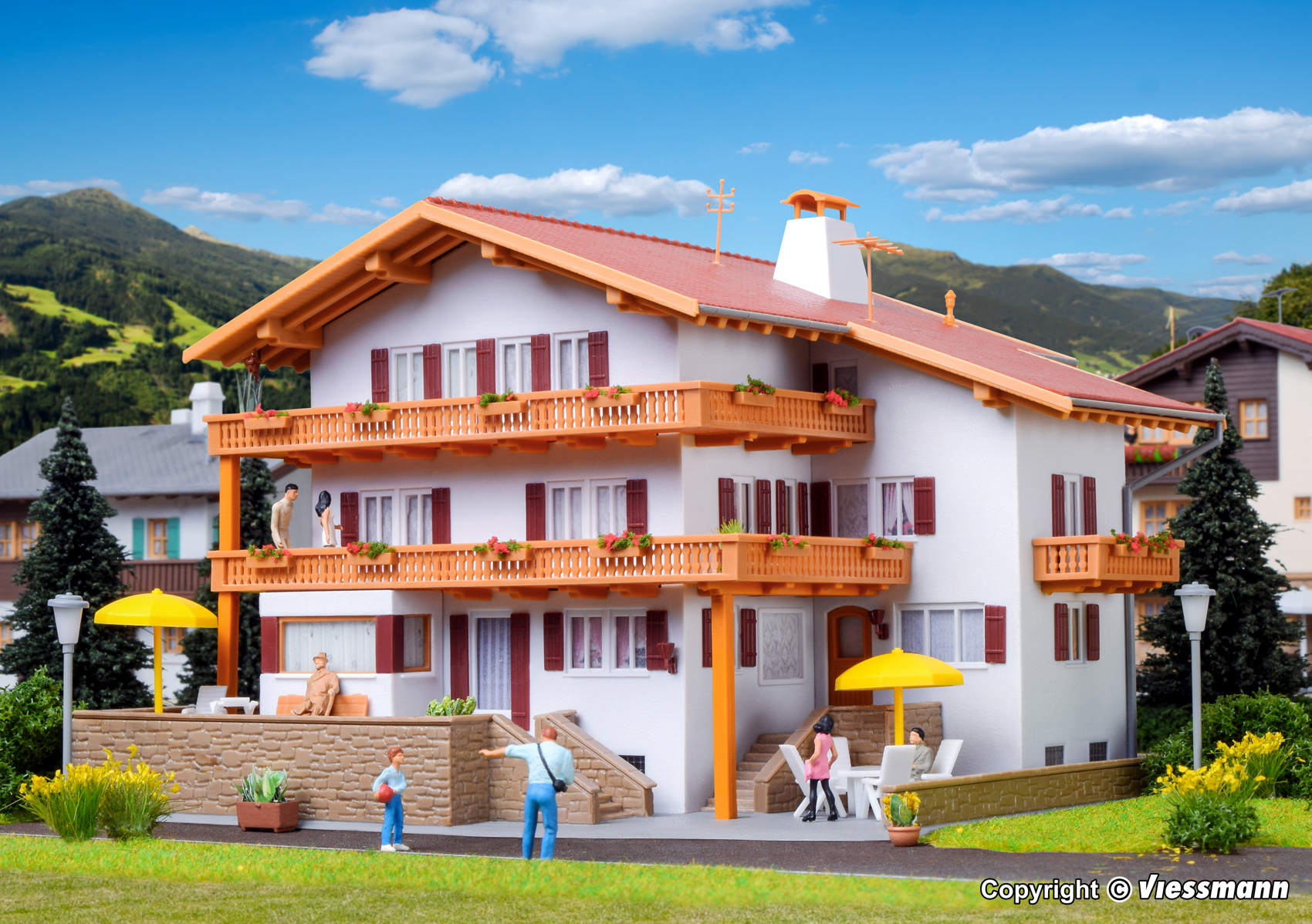 Kibri 38077 H0 Alpenhof inkl. Beleuchtung