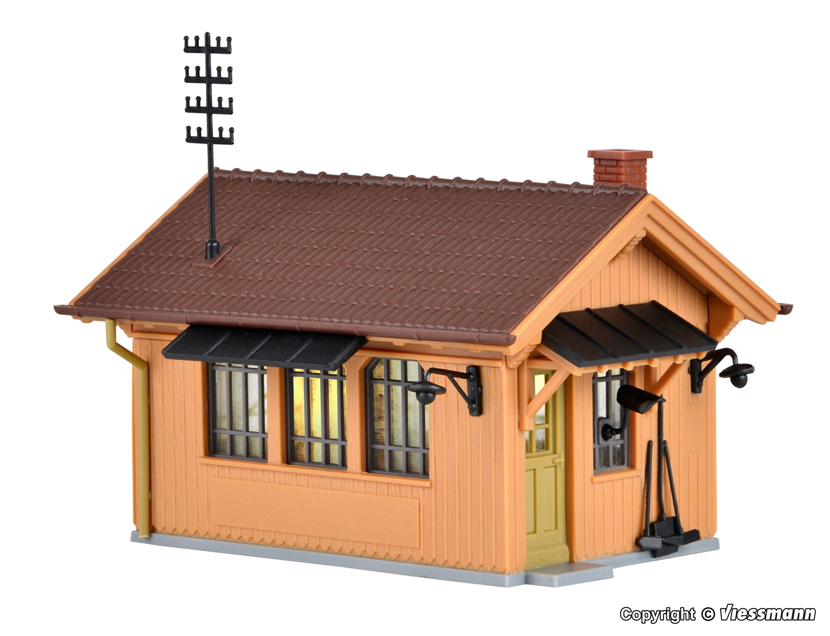Kibri 39309 Schrankenwärterhaus mit Hausbeleuchtung