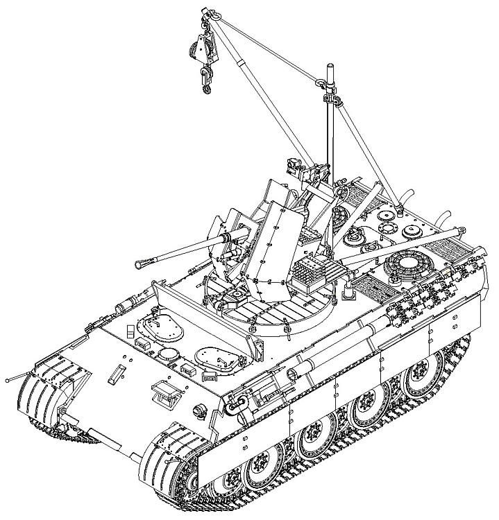 HobbyBoss 82492 Panther Ausführung D Flak Bergepanther