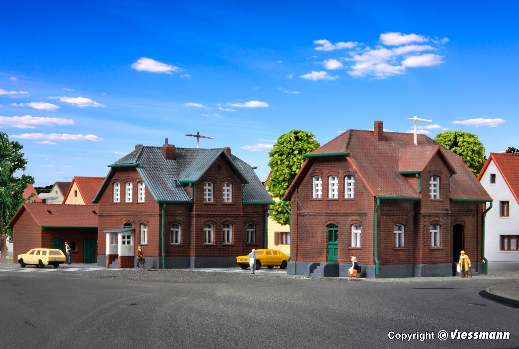 Kibri 36784 Werkswohnhaus mit Nebengebäude, 2 St.