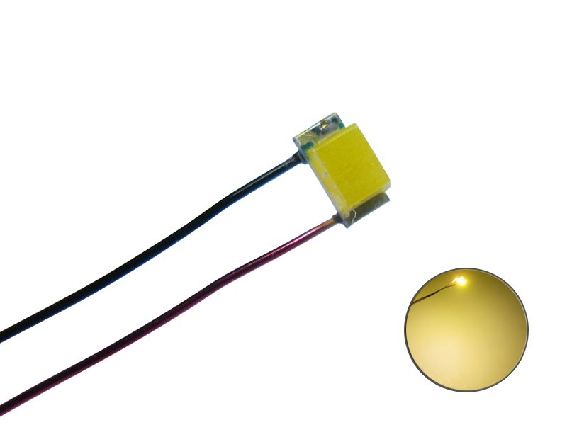 50058 LED SMD 0603 mit Kupferlackdraht warmwe