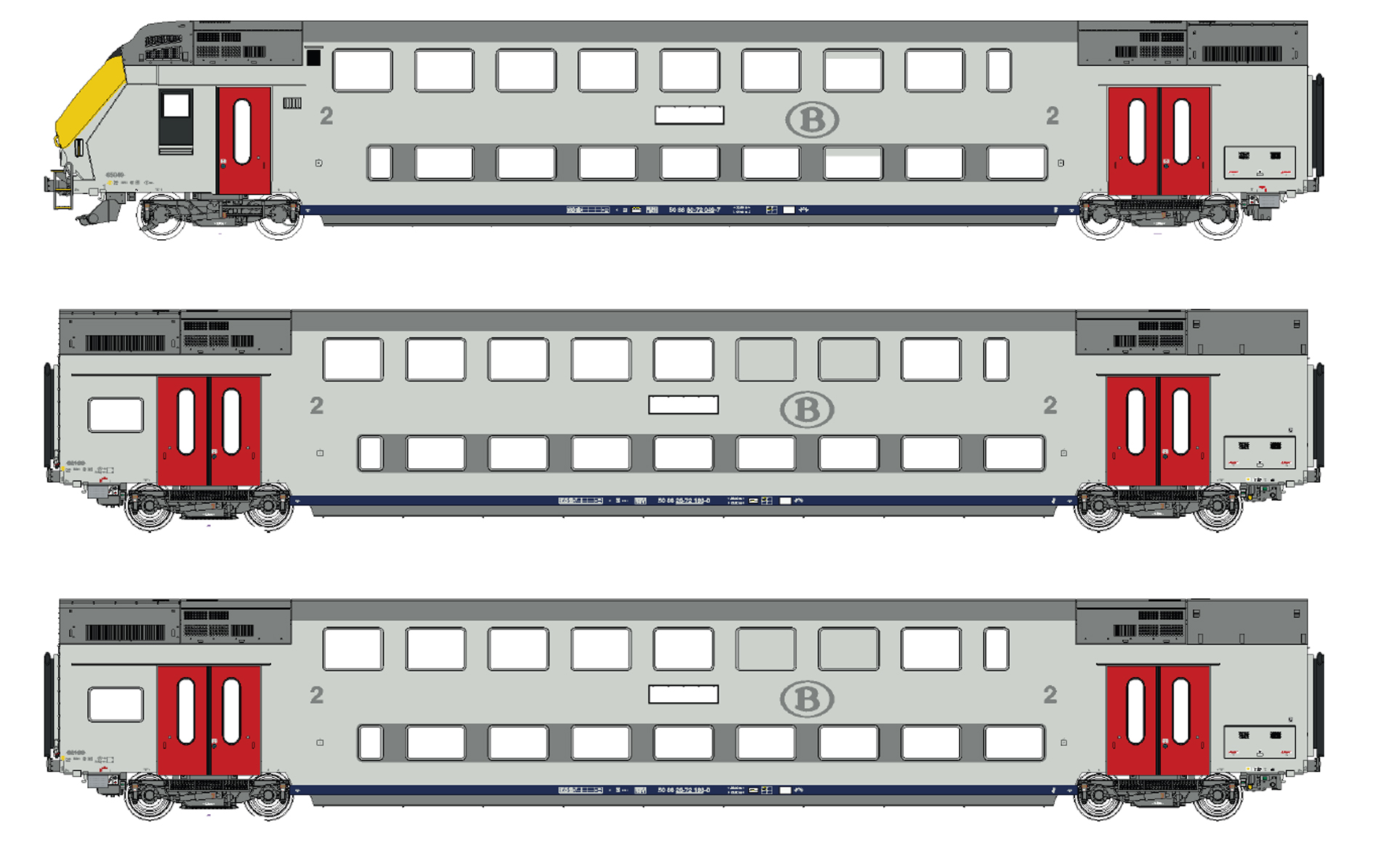 43101DC SNCB Doppelstockwagen M6 Set 3-tlg Ep.6