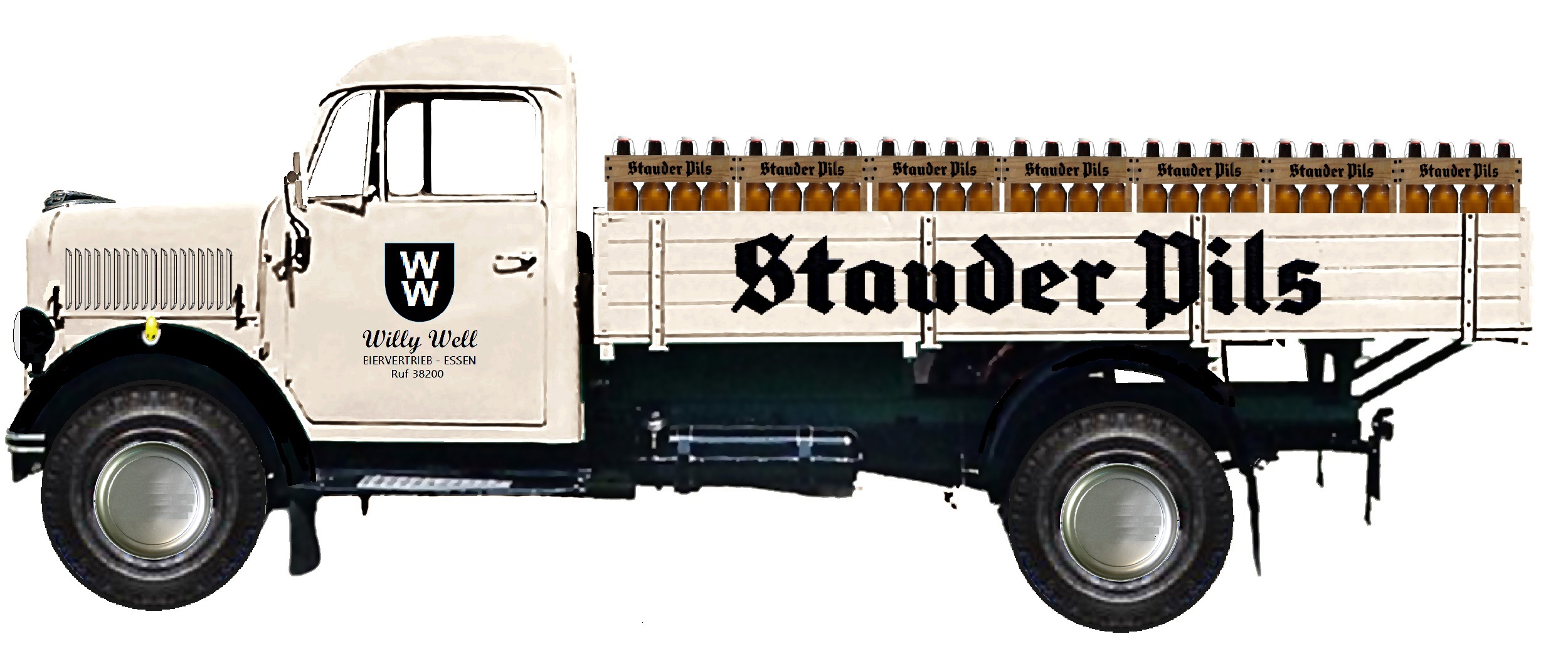 NA88437 Borgward B1250 Hochpritsche Stauder Pils