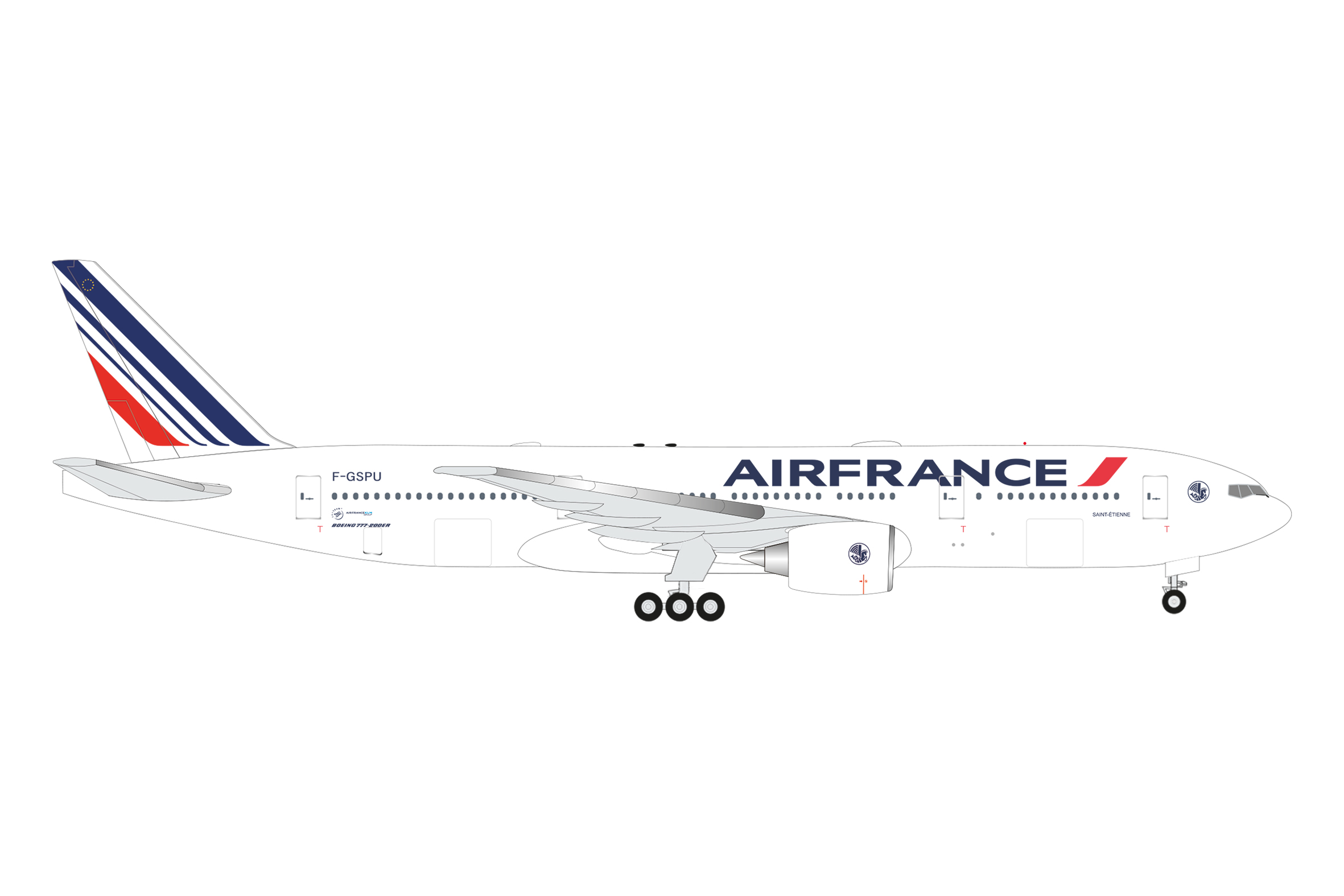 539128 Boeing 777-200 Air France F-GSPU