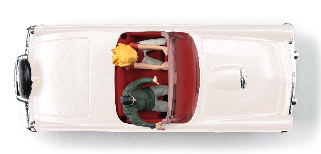 Busch Autos 45245 Ford Thunderbird Cabrio m.Figuren