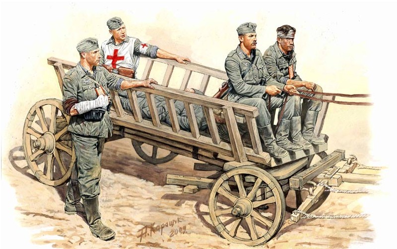 MB3558 Road to the Rear - 5 figs + cart