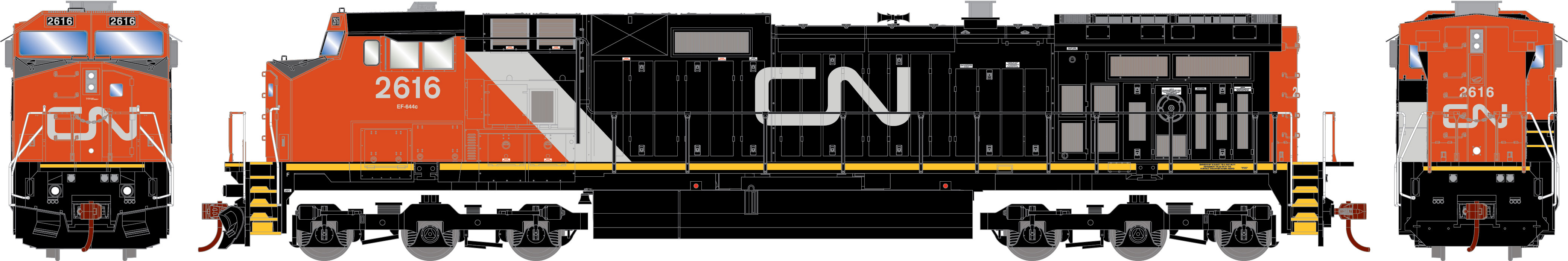 78060 CN Diesellok GE C44-9W #2616