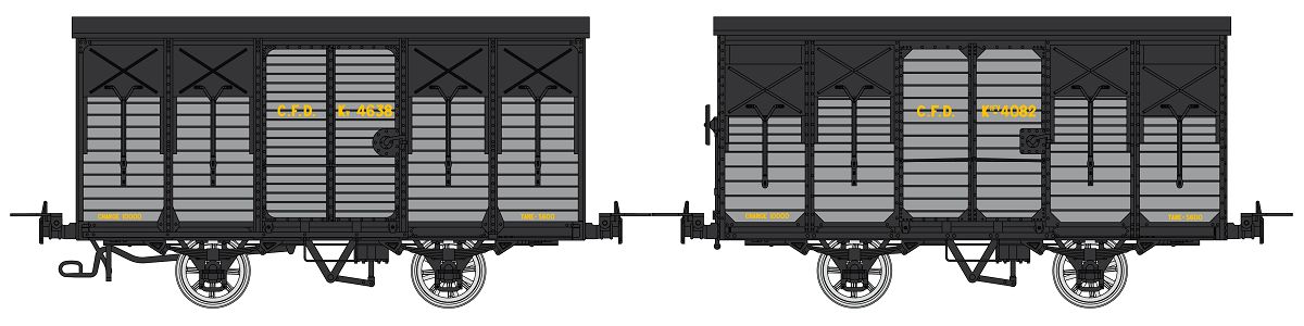 VM-026 CFD Güterwagen-Set 2-tlg. Kv Ep.1/2