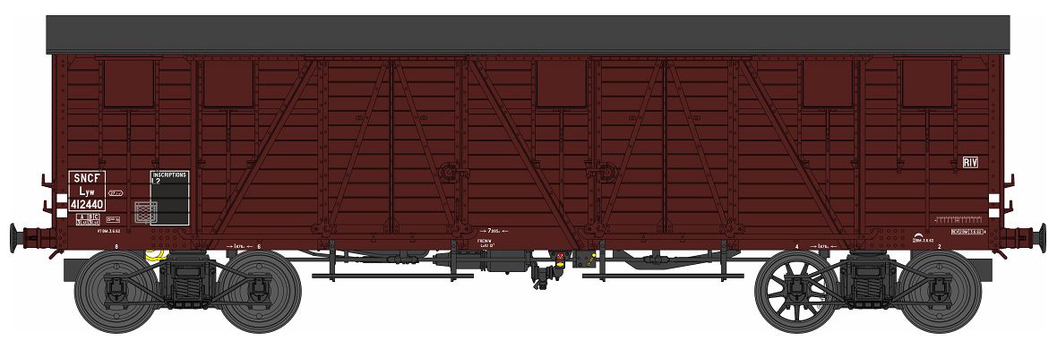 REE Modeles WB-778 SNCF gedeckter Güterwagen TP Ep.3b