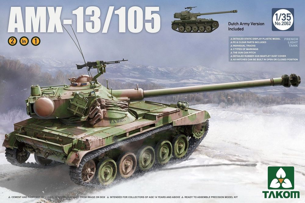 2062 French Light Tank AMX-13/105 2 in 1