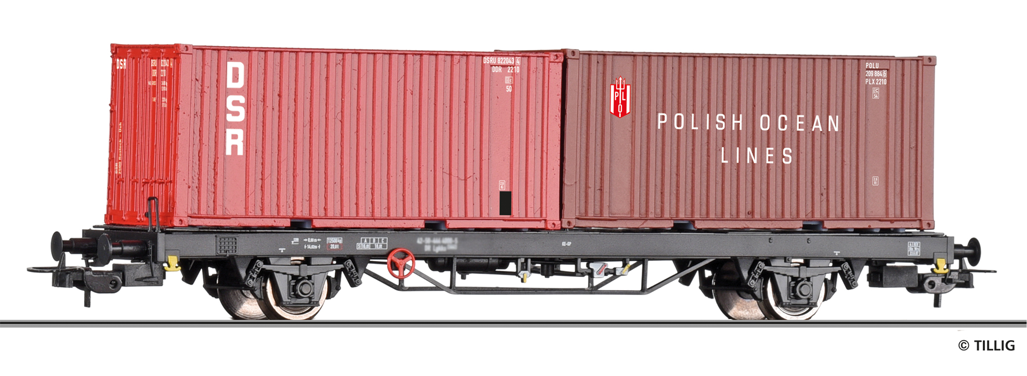77088 Containertragwagen Lgkks 4444 der DR