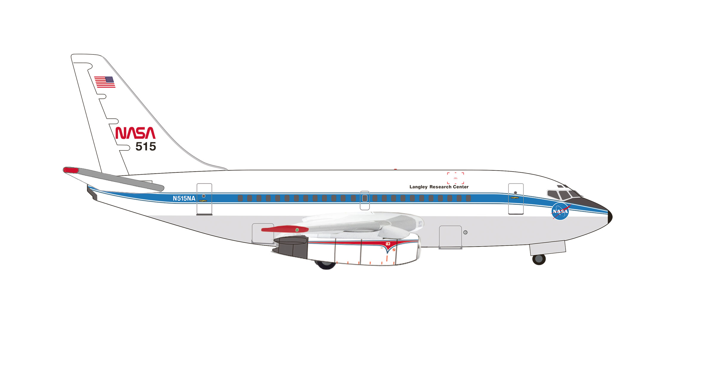 539609 Boeing 737-100 NASA 60 Years 737