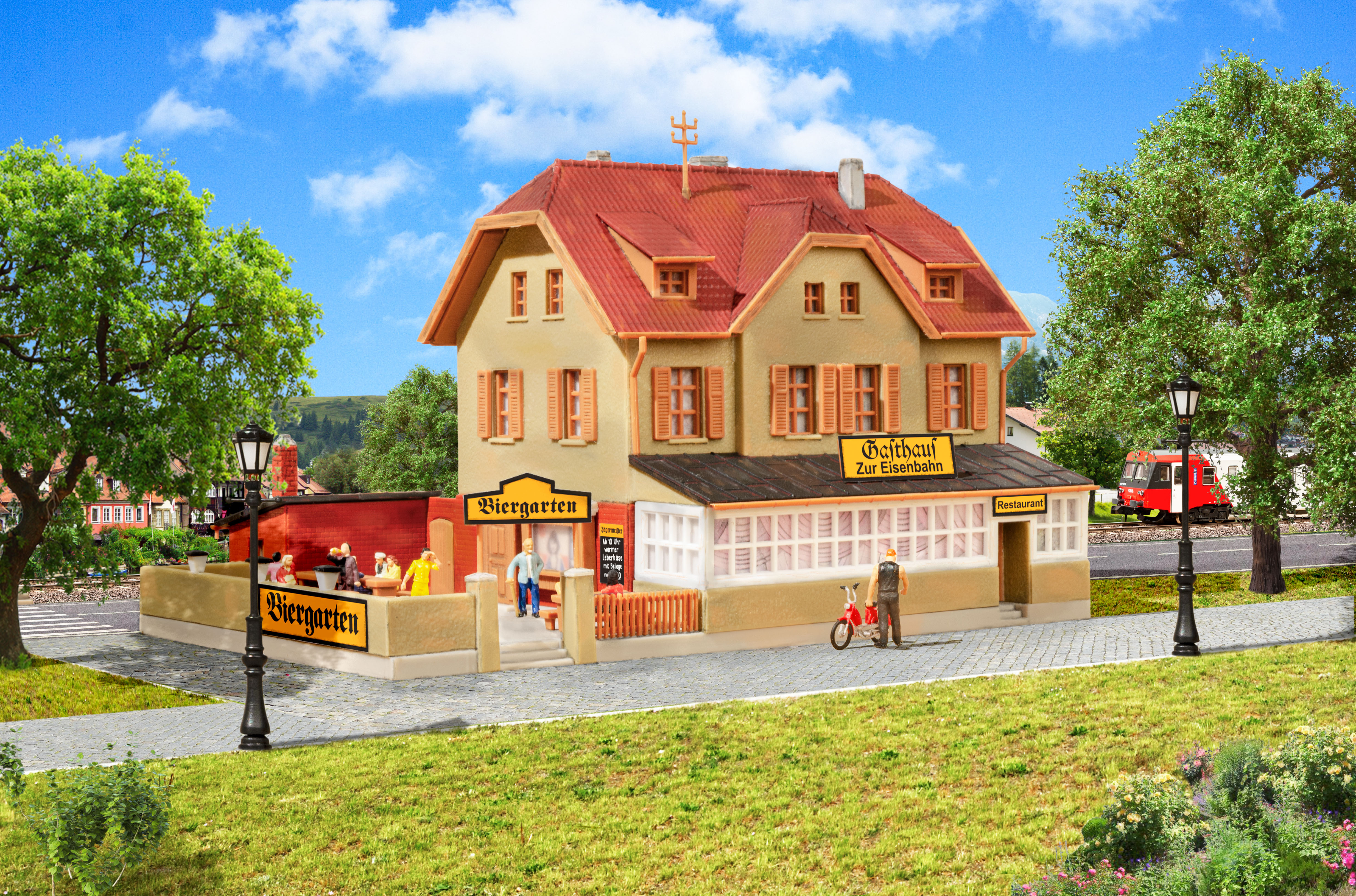 37114 Gasthaus zur Eisenbahn mit Biergarten