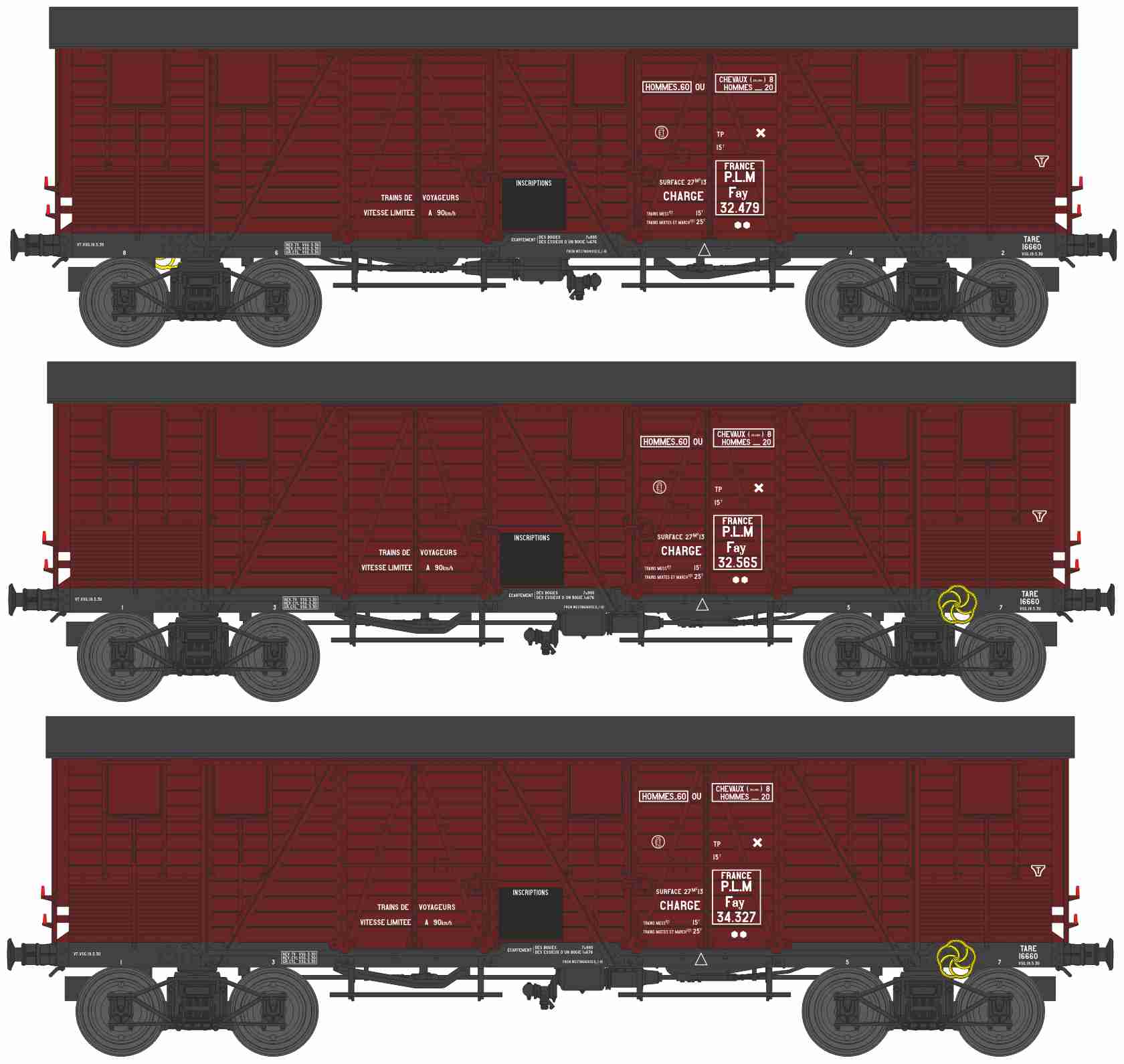 REE Modeles WB-907 PLM Güterwagen-Set 3-tlg TP Ep.2