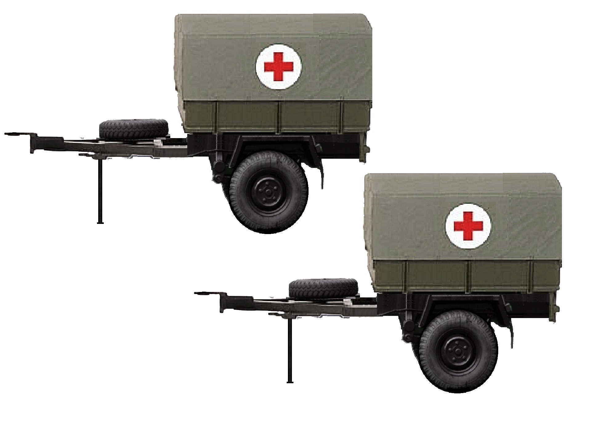 NA88322 Anhänger HL10 Hochpritsche Rotkreuz