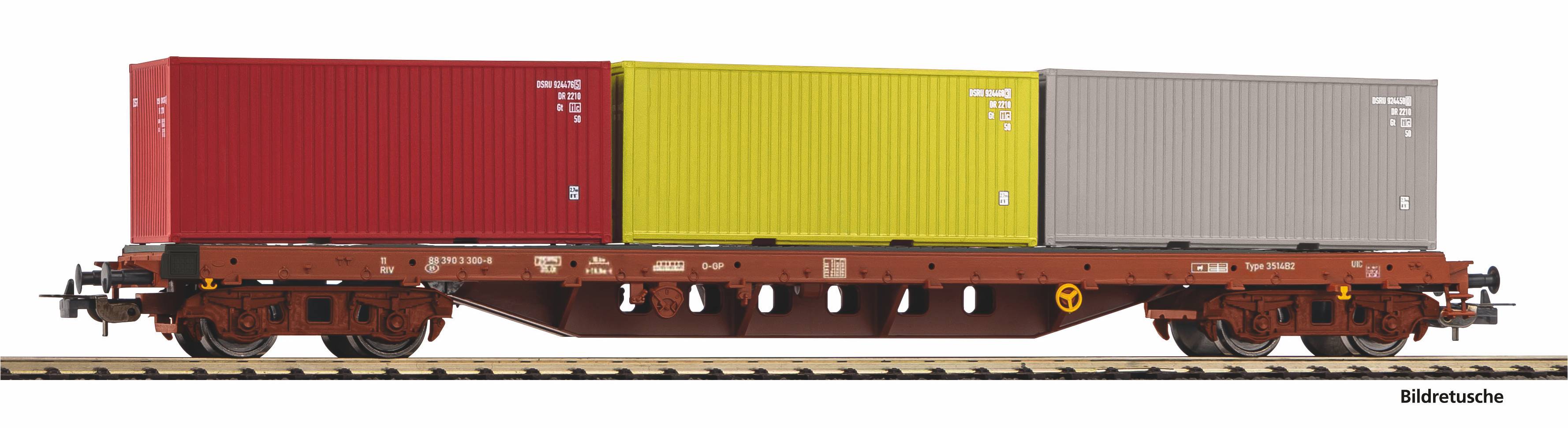 Piko 24539 SNCB Containertragwagen m. 3 Cont. Ep.5