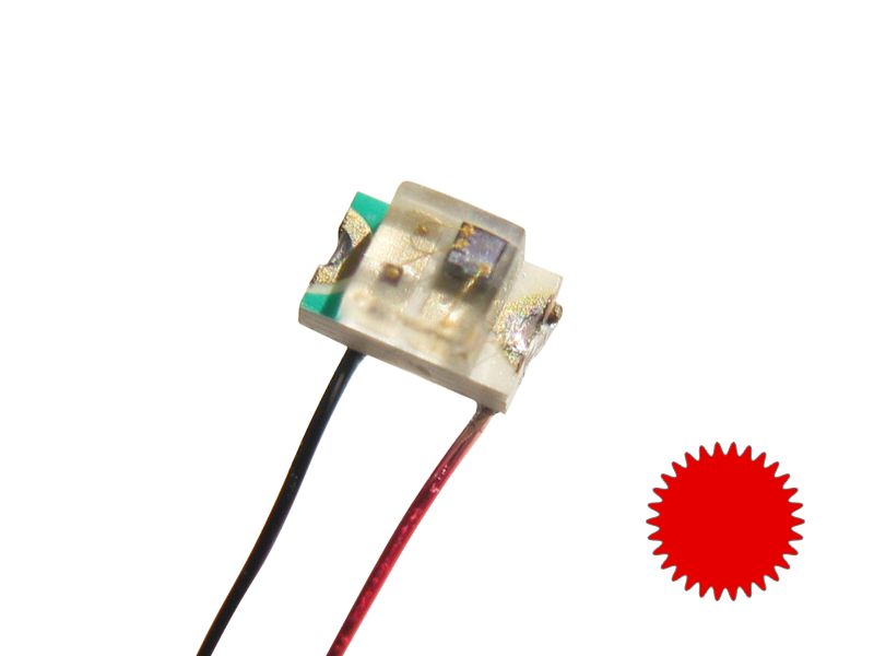 50247 LED SMD 0805 Blink LED mit Lackdraht rot