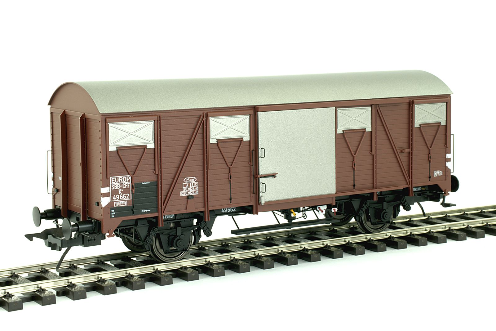 Lenz 42246-02 SBB ged. Güterwagen K4 Ep.3 - Stahldach