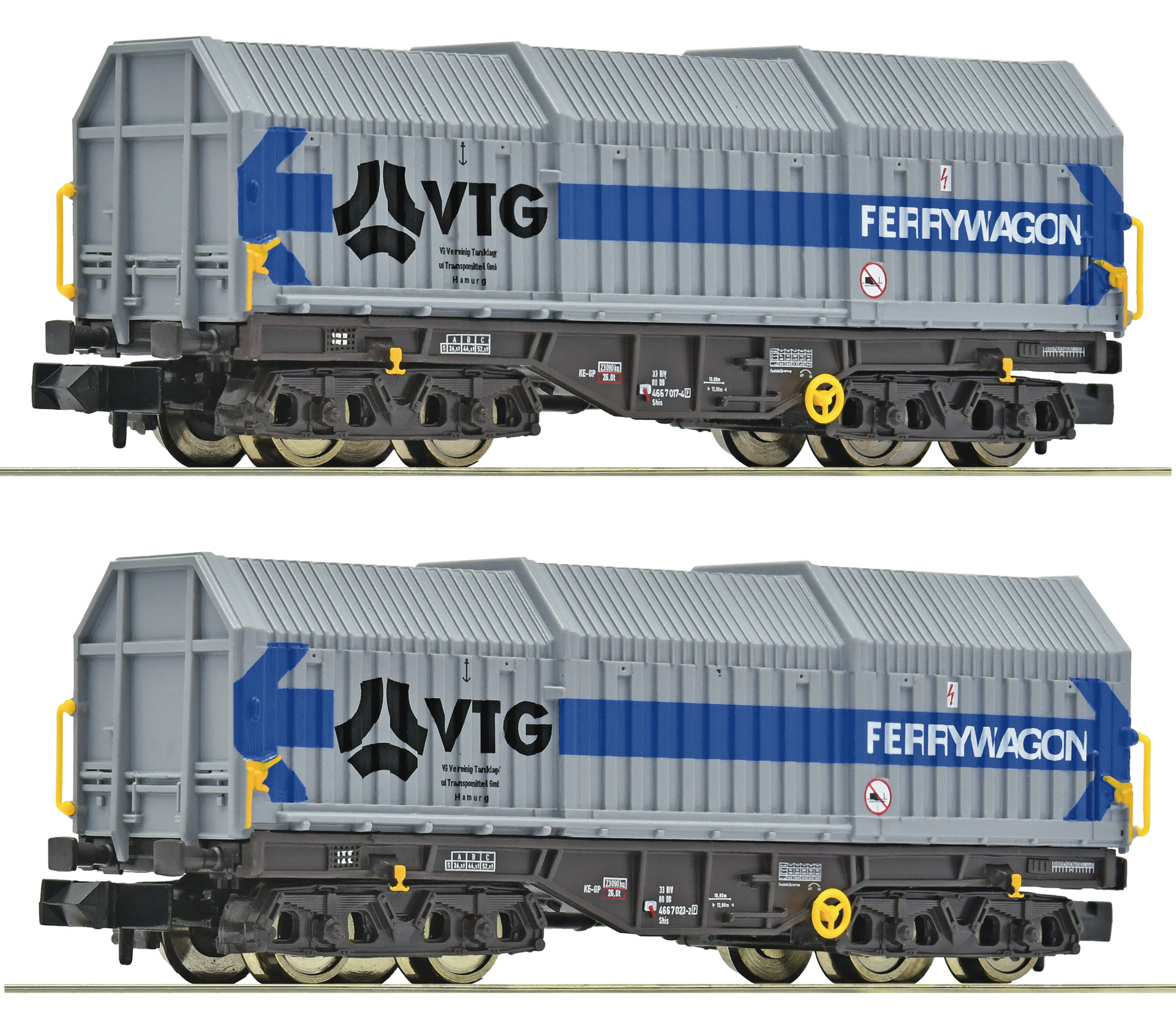6660080 DB/VTG Teleskophaubenwagen-Set 2tl. Ep.4