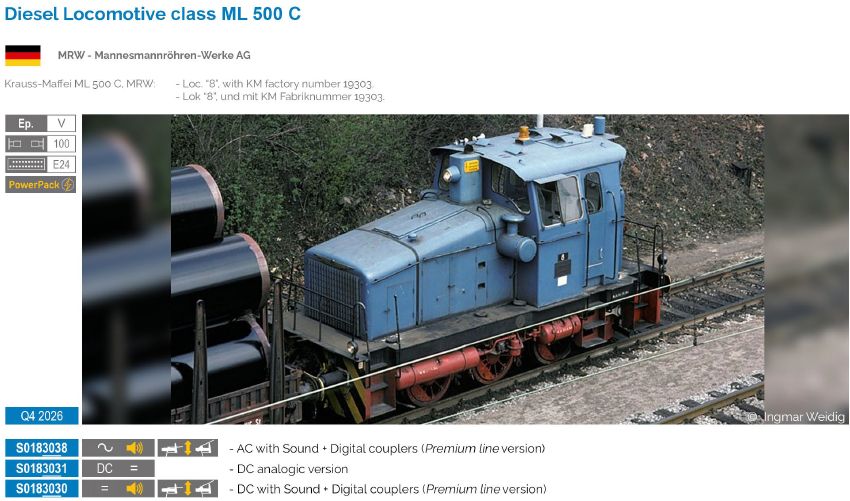 S0183030 MRW Diesellok ML 500 C Ep.5