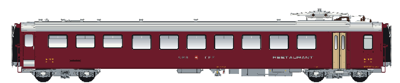 47258DC Speisewagen EW I Dr4 SBB, Ep.III, IB