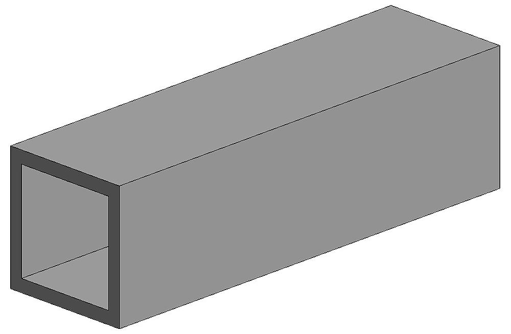 500254 Vierkantrohr 350x6,3x6,3mm