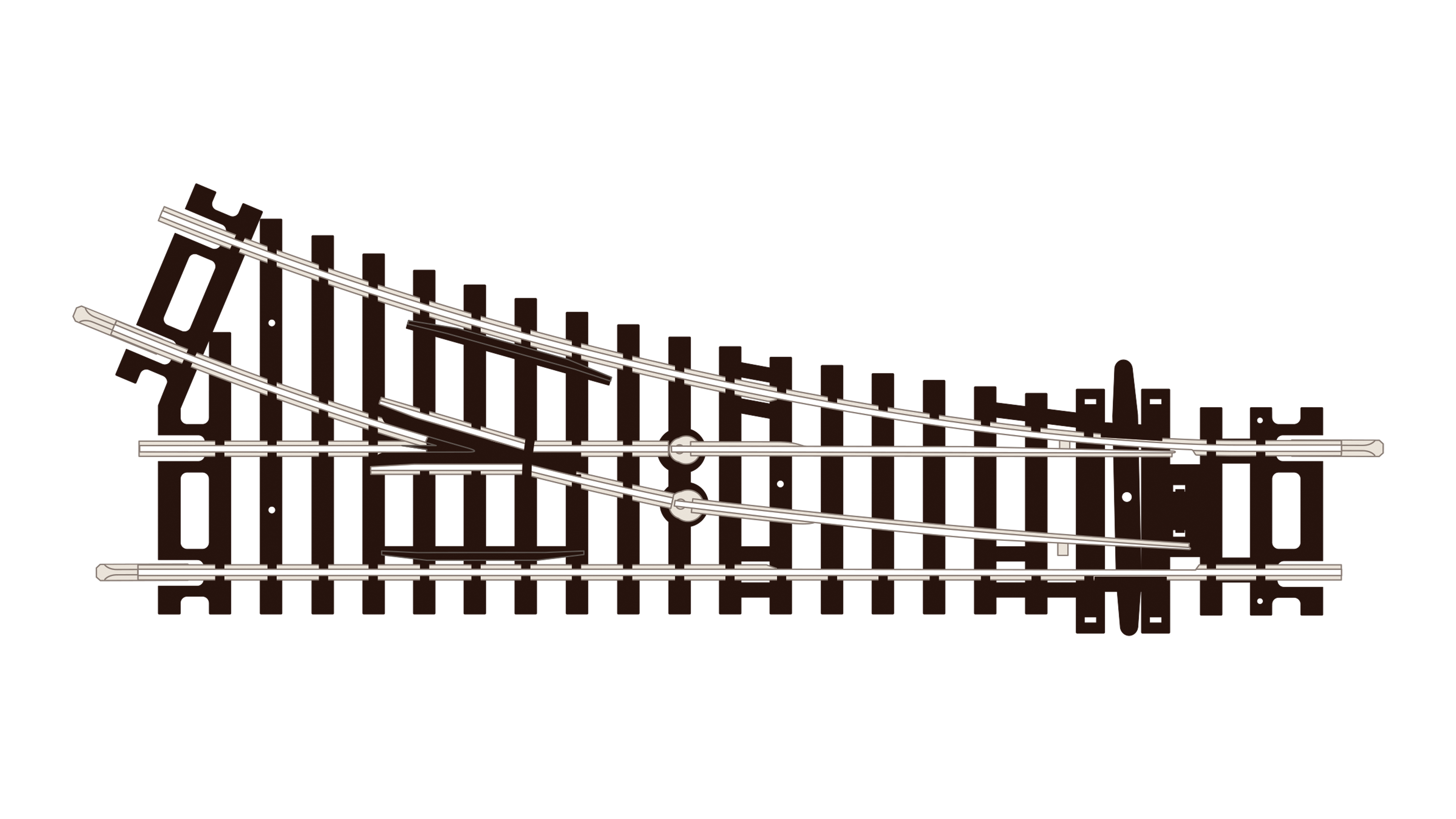 ST240 Weiche, 2. Radius, rechts