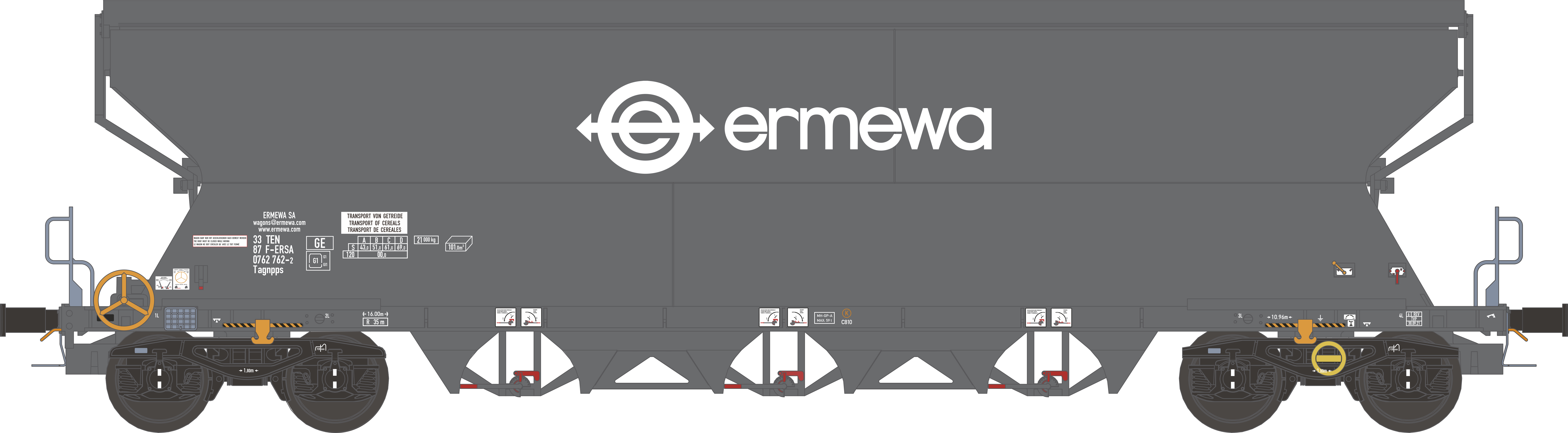 514654 Ermewa Getreidewagen Tagnpps 101m³ Ep.6