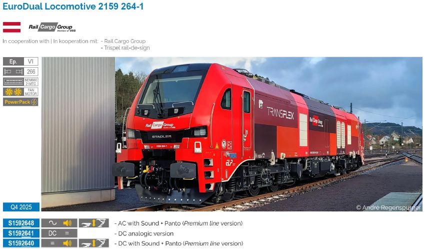 Sudexpress S1592648 RCG ÖBB EuroDual 2159 264 Ep.6 AC