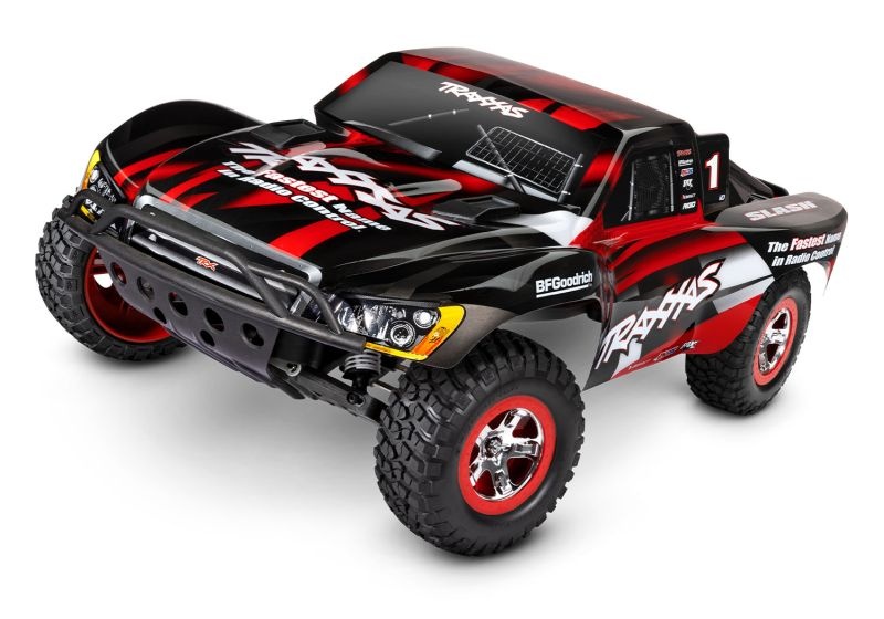 TRX58034-8RED SLVR Slash rot 1/10 2WD ShortCours RTR