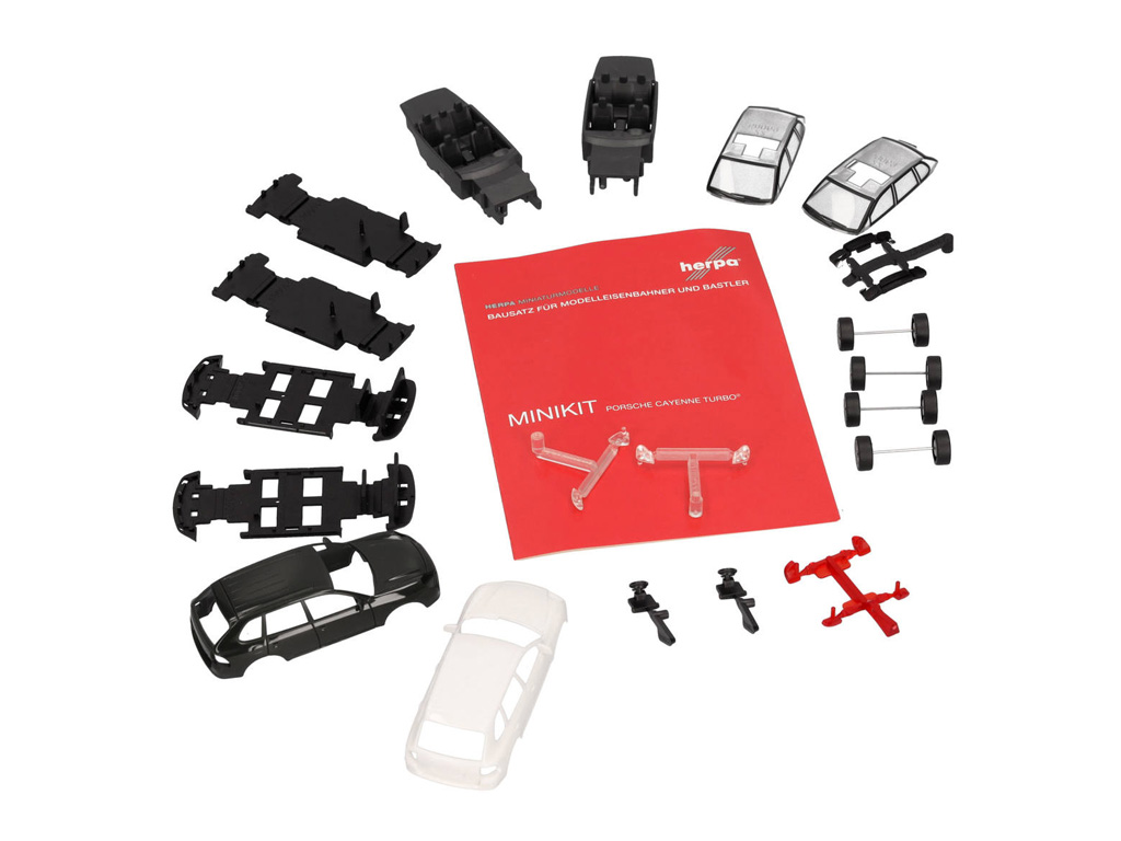 Herpa 012836-002 MiniKit: Porsche Cayenne Turbo grün/weiß