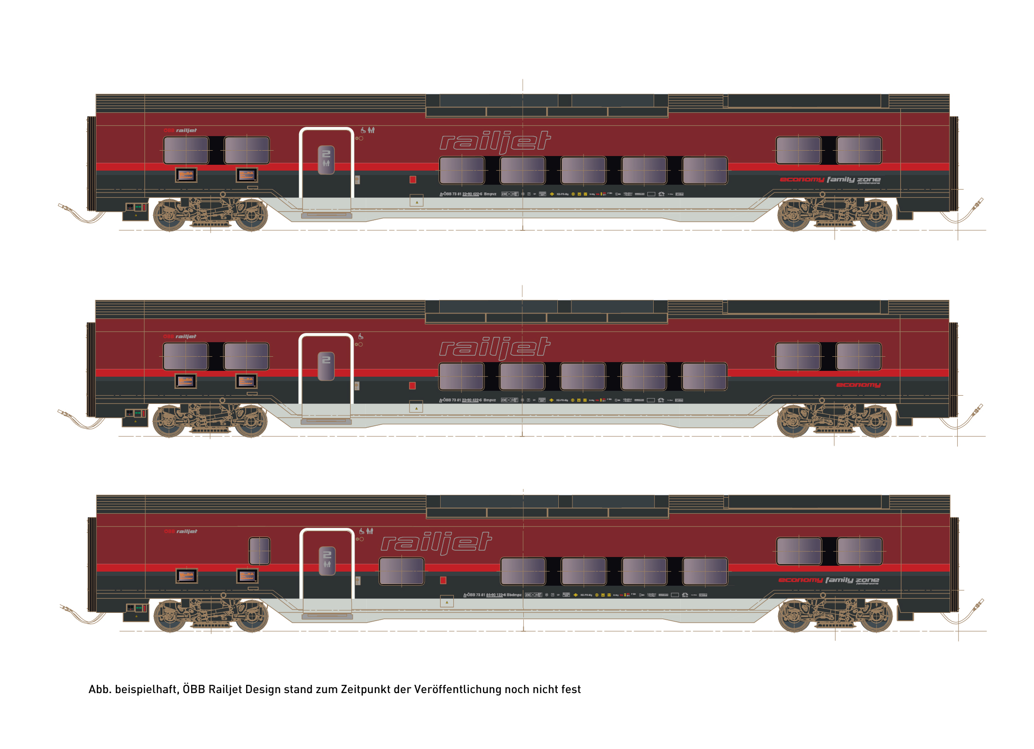 25402 ÖBB Railjet DANI Personenwagen-Set Ep.6
