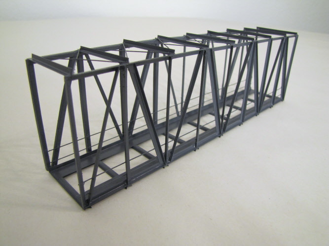 Hack KT23R Kastenbrücke gerade 22,8cm, grau