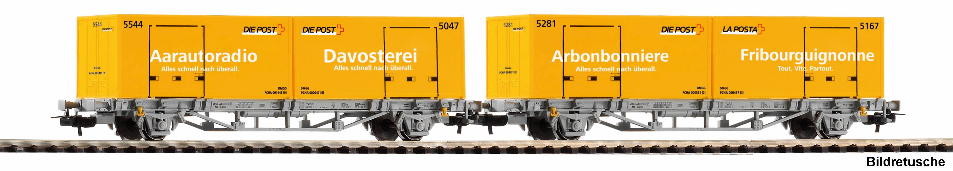 Piko 27748 AAE Containertragw. CH-Post Set 2tlg Ep6