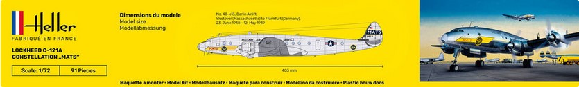 Heller 80382 Lockheed C-121A Constellation 'Berlin'