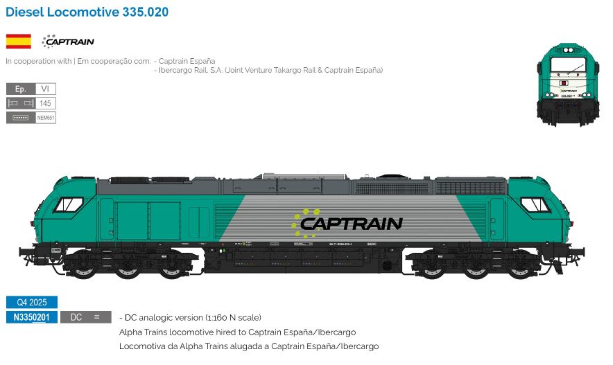N3350201 Captrain Diesellok Serie 335 Ep.6