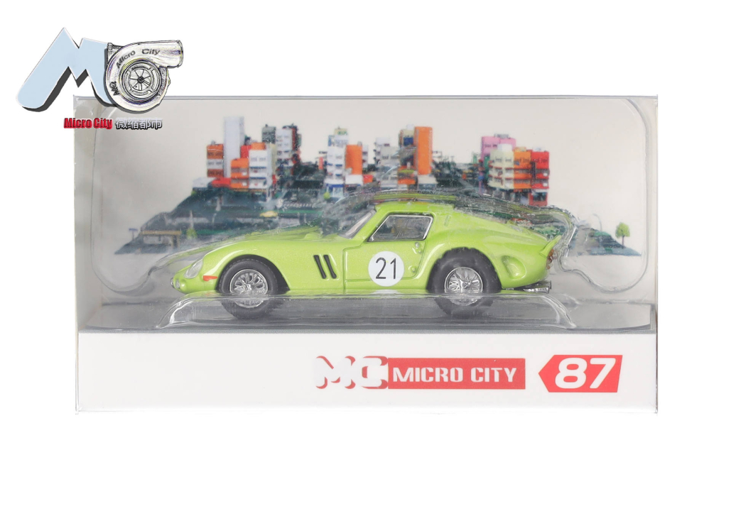 Herpa 87MC000059 MicroCity: Ferrari 250 GTO #21 grün