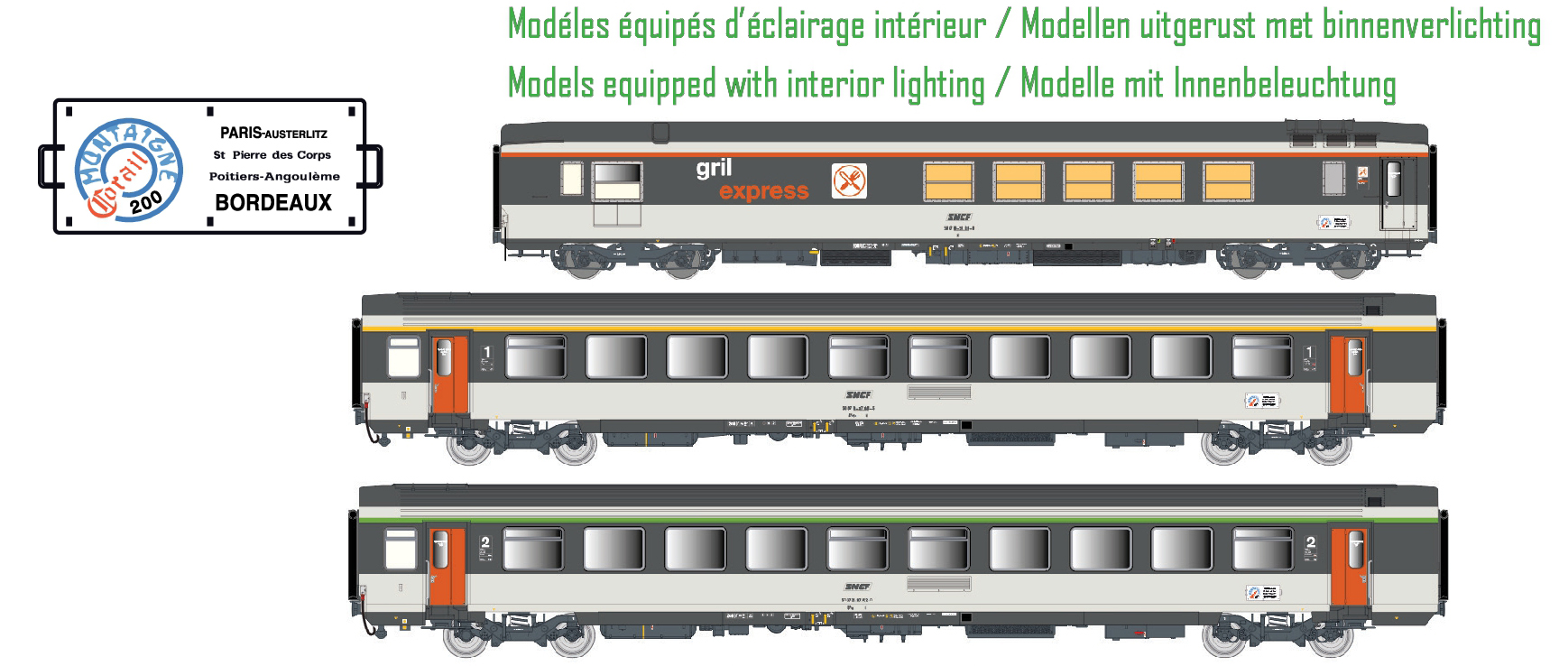 41997 3er Set Personenwagen GE+Vtu A10+B11 SN