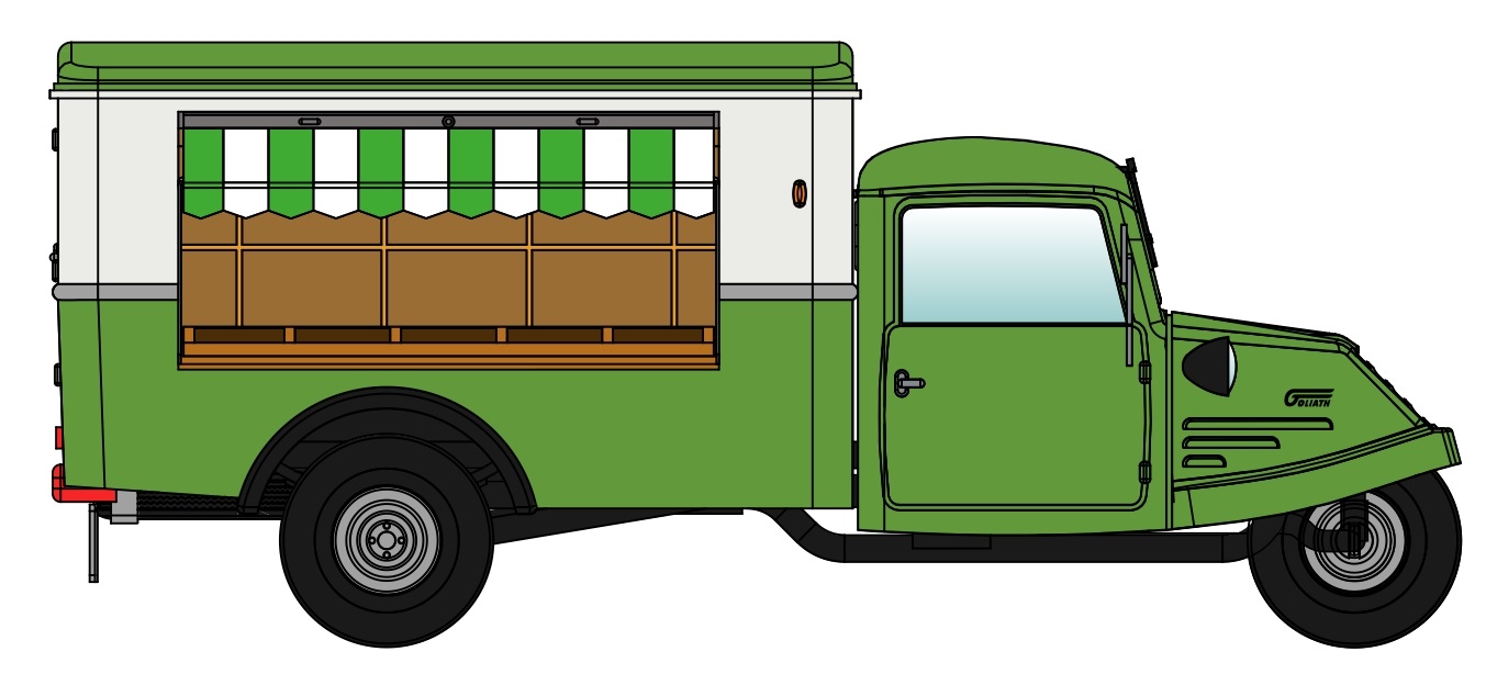 NA88182 Goliath GD750 Marktstandwagen Gemüse