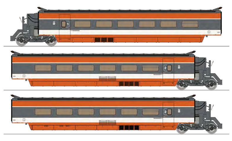 TGV-009 SNCF TGV Erweiterungs-Set 3-tlg Ep.
